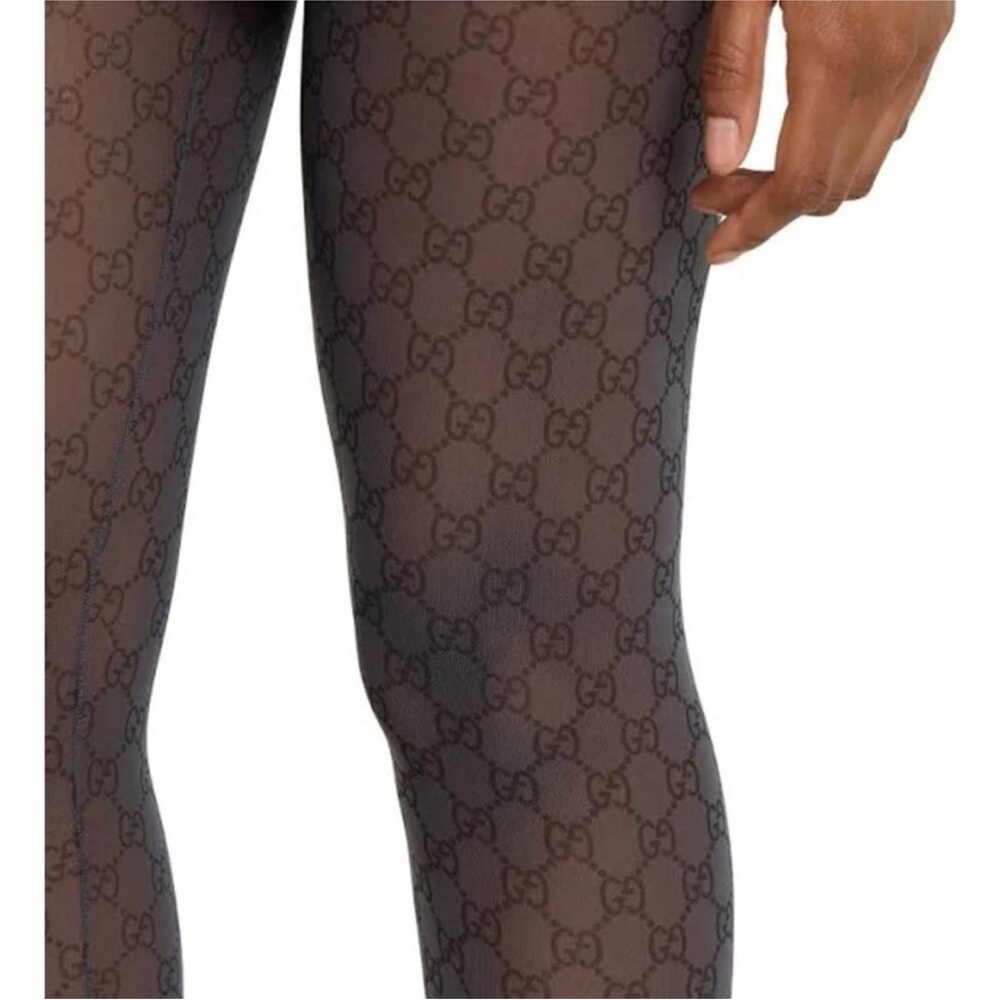 Gucci black Monogram Tights